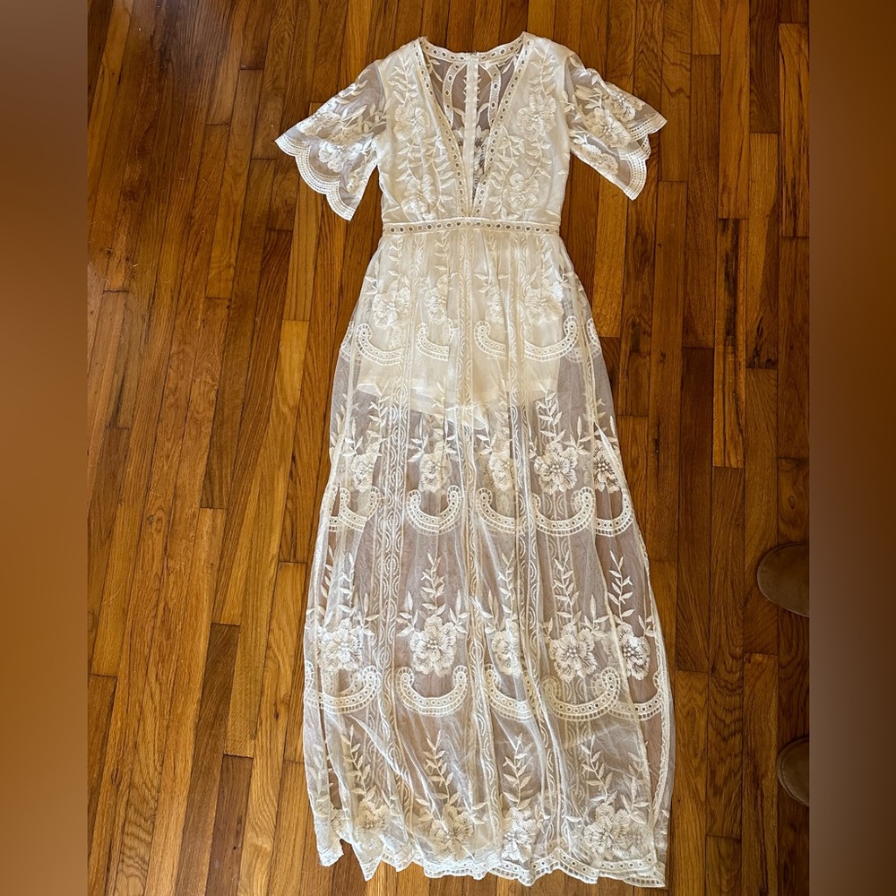 White lace romper
